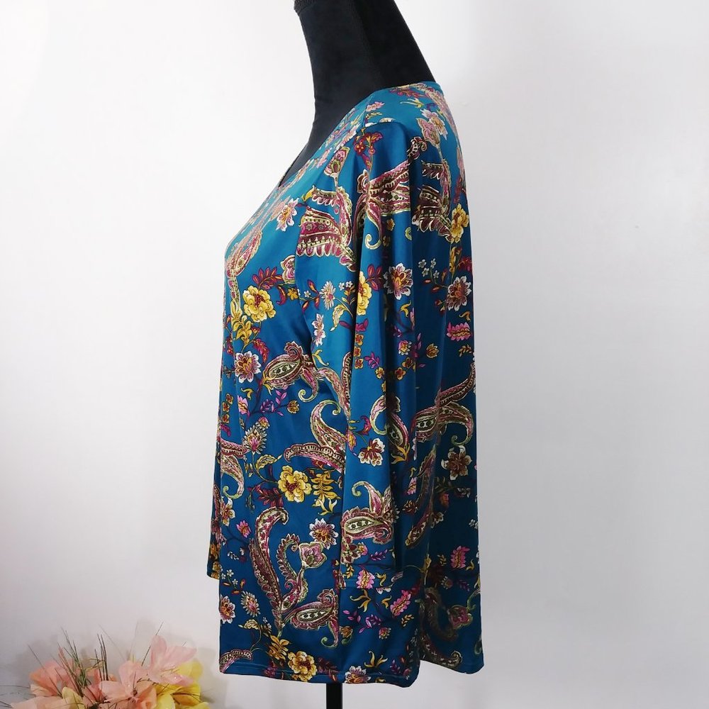 NEW Exclusive One 3/4 sleeve blouse 1X 2X 3X - Picture 4 of 8